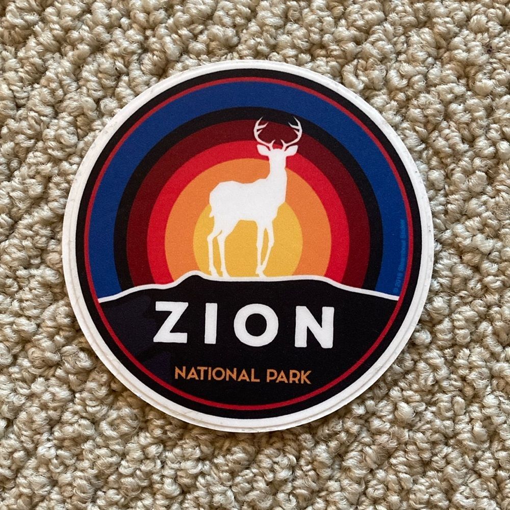 Zion National Park Sticker Large Utah Graphic Parks Project Souvenir Abstract